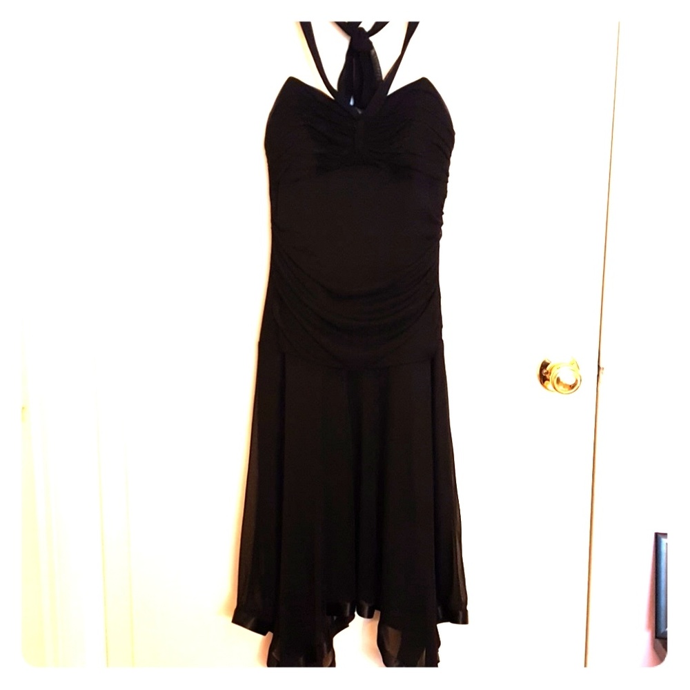 Black halter dress